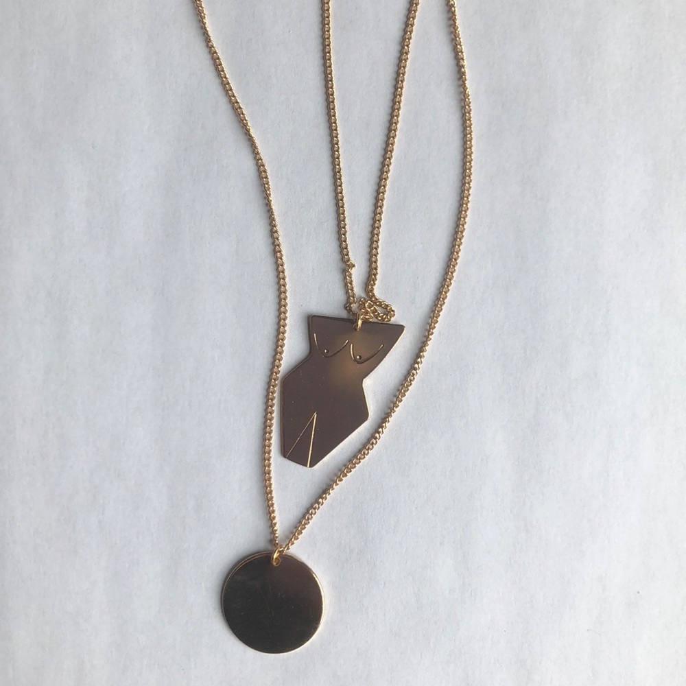 Mango double necklace gold tone S/S 18 Spain